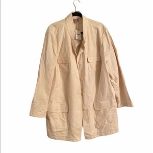 46. NWT J. JILL PARCHMENT Cream Oversized Jacket